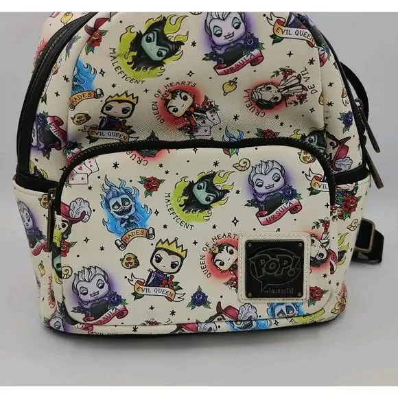 Loungefly Funko Pop Disney Villains Tattoo Mini Backpack - Picture 5 of 14